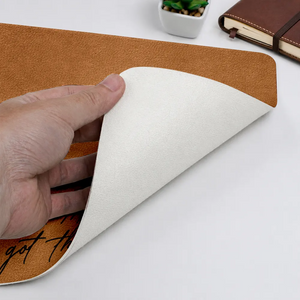 You & Me We Got This Till Our Last Breath - Personalized Pencil Sketch Leather Desk Mat