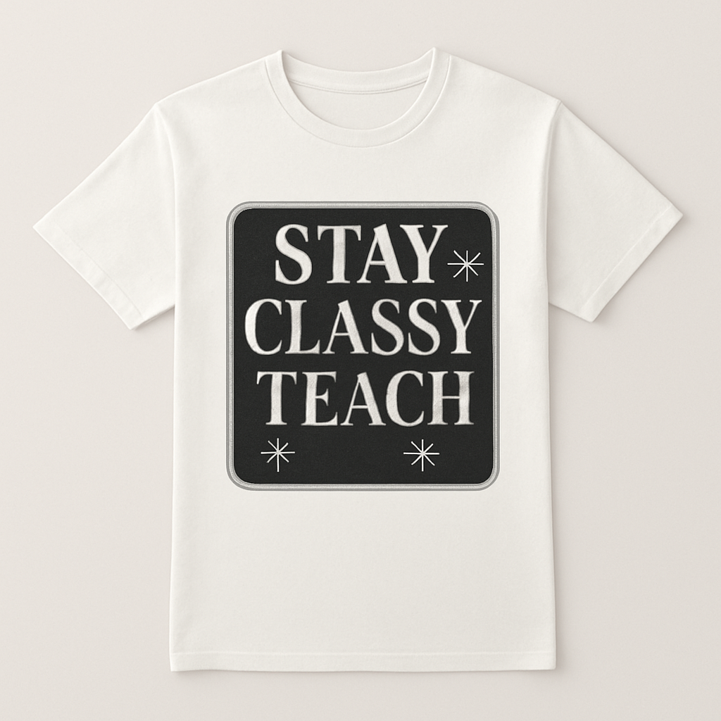 Stay Classy Teach T-Shirt – Inspirational Teacher Life Shirt, Stylish Motivational Gift for Educators, Back to School Staff Tee Teacher%20Life%20prompt%2018%20studio%20mockup.png