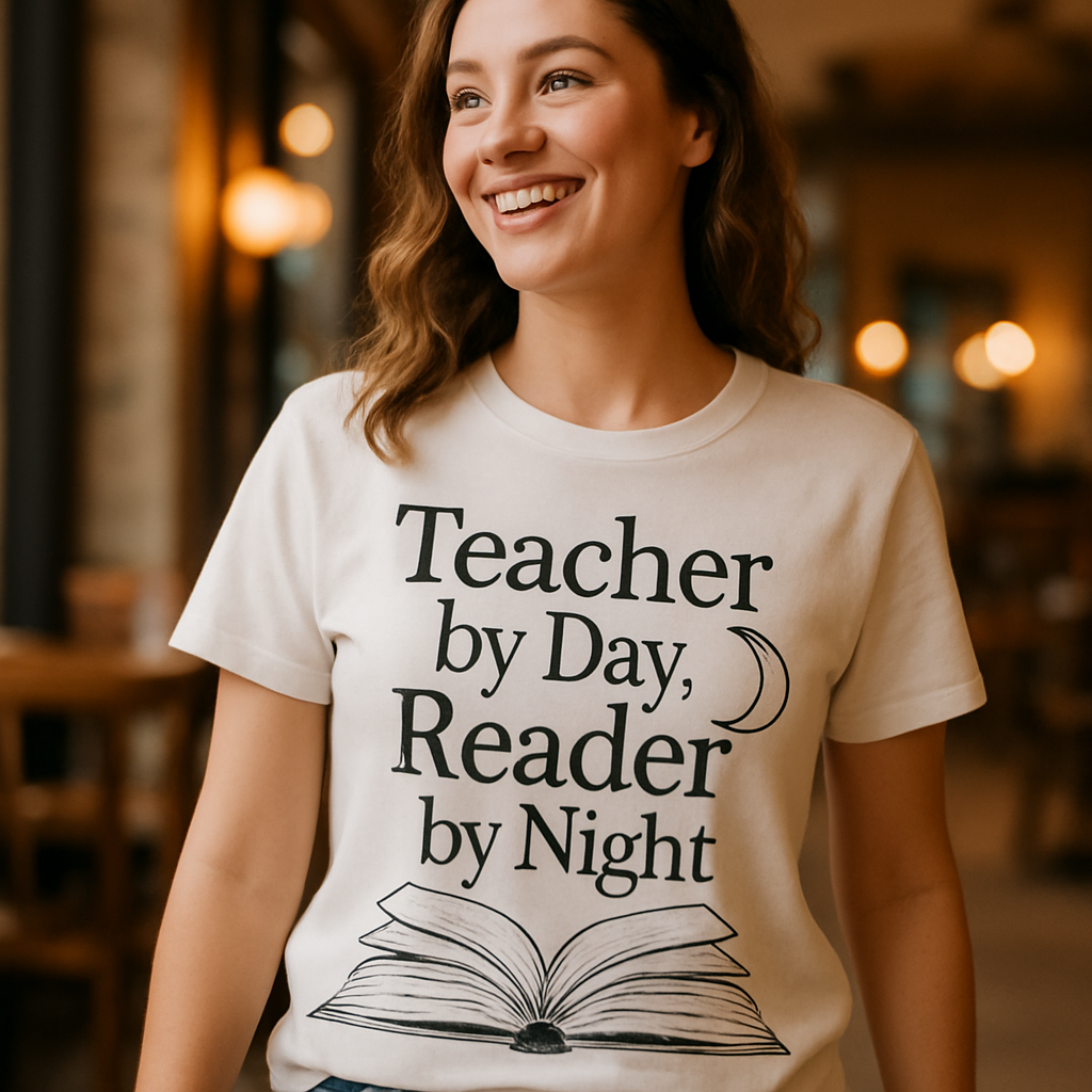 Teacher by Day Reader by Night T-Shirt – Cute Book Lover Tee for Teachers, Moon & Book Graphic Gift for Educators Teacher%20Life%20prompt%2019%20lifestyle%20mockup.png