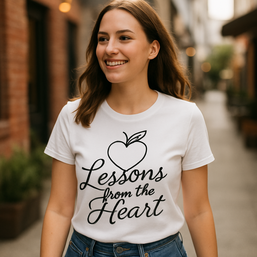 Lessons from the Heart Teacher T-Shirt – Cute Apple Graphic, Gift for Educators, Teacher Appreciation, Inspirational School Tee Teacher%20Life%20prompt%2021%20lifestyle%20mockup.png