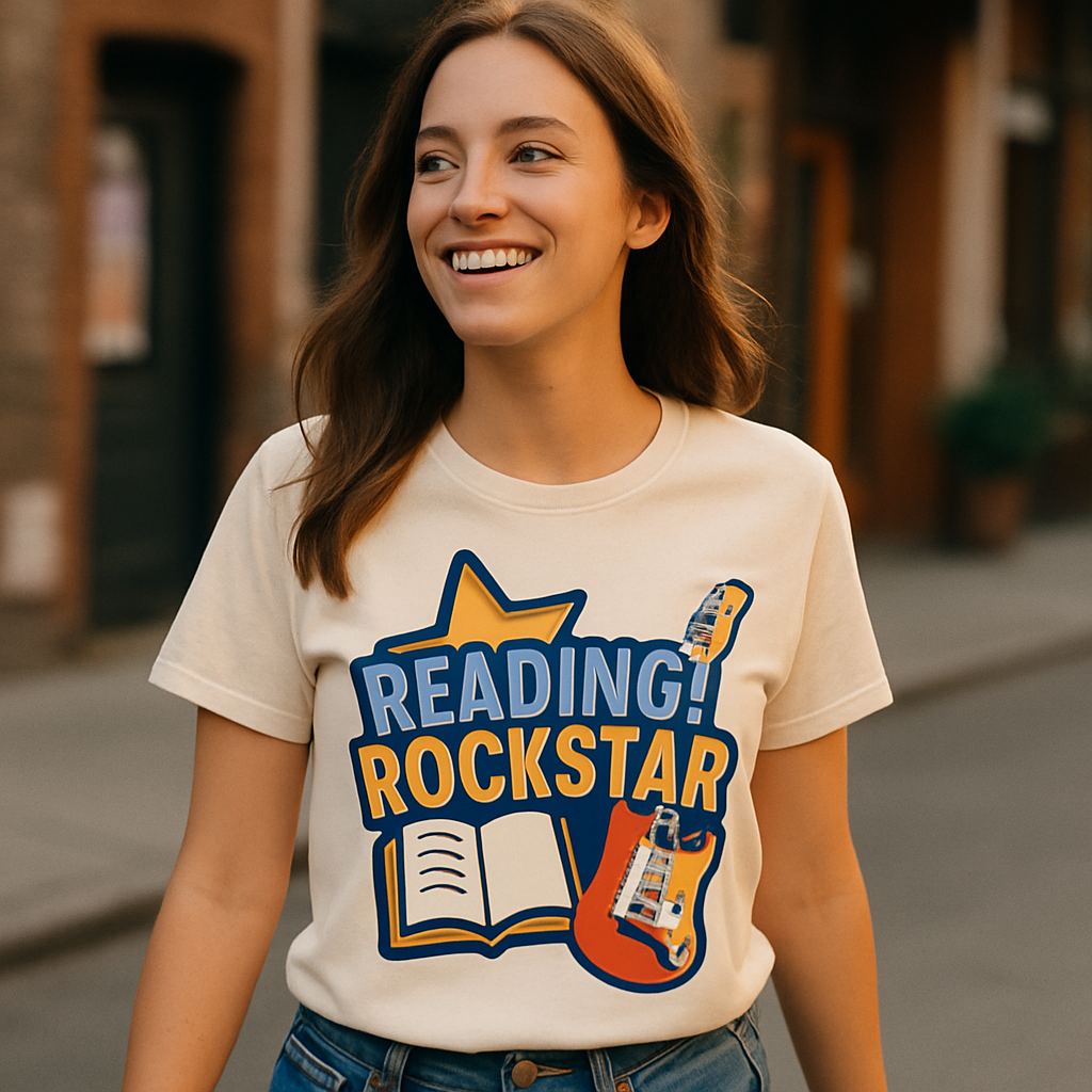 Reading Rockstar Teacher Shirt – Fun Book & Guitar Graphic, Star Design – Cool Teacher Life Gift, English Teacher Tee Teacher%20Life%20prompt%2022%20lifestyle%20mockup.png
