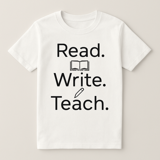 Read Write Teach Teacher Life T-Shirt – Minimalist Back to School Shirt for Educators, Book Lovers, Classroom Appreciation Gift Teacher%20Life%20prompt%2031%20studio%20mockup.png