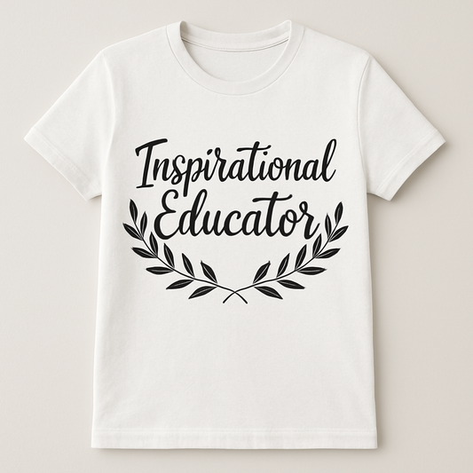 Inspirational Educator Shirt – Chalk Style Teacher Gift, Laurel Wreath Design, Motivational Teaching Tee for Teacher Appreciation Teacher%20Life%20prompt%2032%20studio%20mockup.png