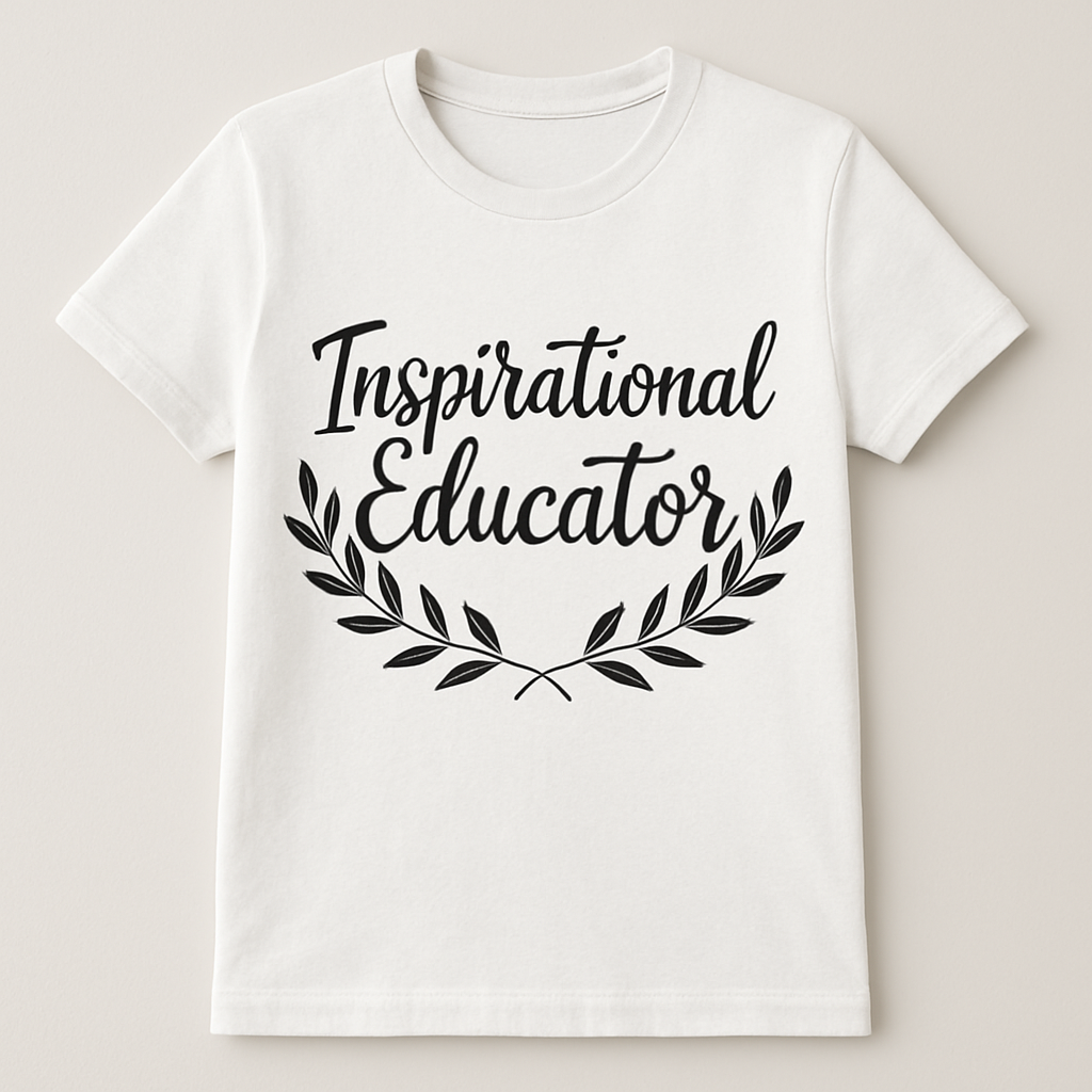 Inspirational Educator Shirt – Chalk Style Teacher Gift, Laurel Wreath Design, Motivational Teaching Tee for Teacher Appreciation Teacher%20Life%20prompt%2032%20studio%20mockup.png
