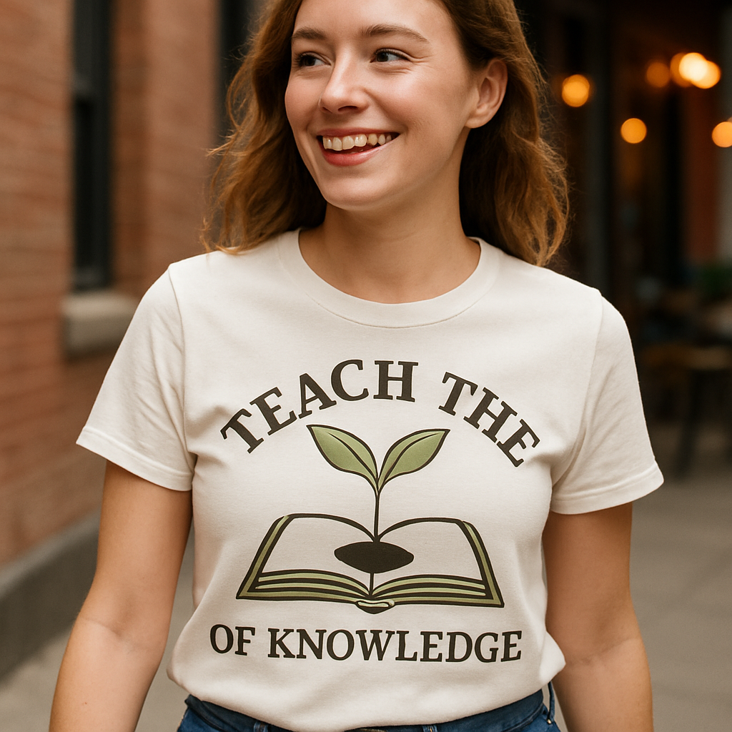 Inspirational Teacher Life T-Shirt – Book & Plant Teach the Seeds of Knowledge Design – Educator Appreciation Gift Teacher%20Life%20prompt%2033%20lifestyle%20mockup.png