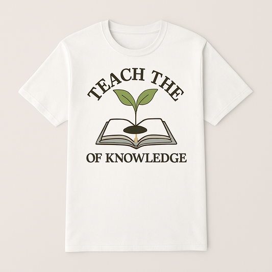 Inspirational Teacher Life T-Shirt – Book & Plant Teach the Seeds of Knowledge Design – Educator Appreciation Gift Teacher%20Life%20prompt%2033%20studio%20mockup.png