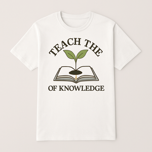 Inspirational Teacher Life T-Shirt – Book & Plant Teach the Seeds of Knowledge Design – Educator Appreciation Gift Teacher%20Life%20prompt%2033%20studio%20mockup.png