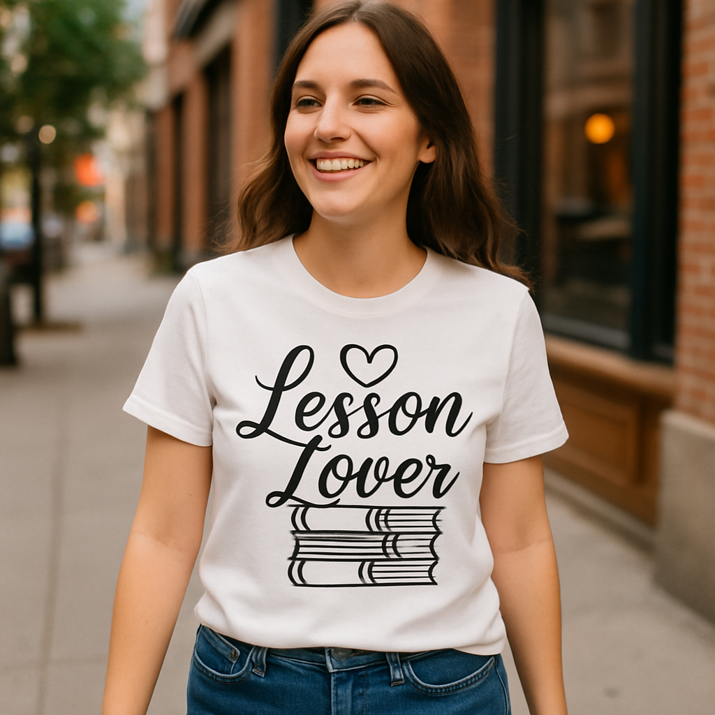 Lesson Lover Teacher Life T-Shirt – Cute Heart & Books Graphic Gift for Educators, Back to School Teaching Appreciation Tee Teacher%20Life%20prompt%2044%20lifestyle%20mockup.png