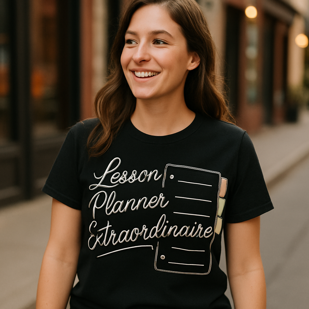 Lesson Planner Extraordinaire Teacher T-Shirt – Cute Tabbed Notebook Graphic, Teacher Life Gift, Classroom Planner Apparel Teacher%20Life%20prompt%206%20lifestyle%20mockup.png