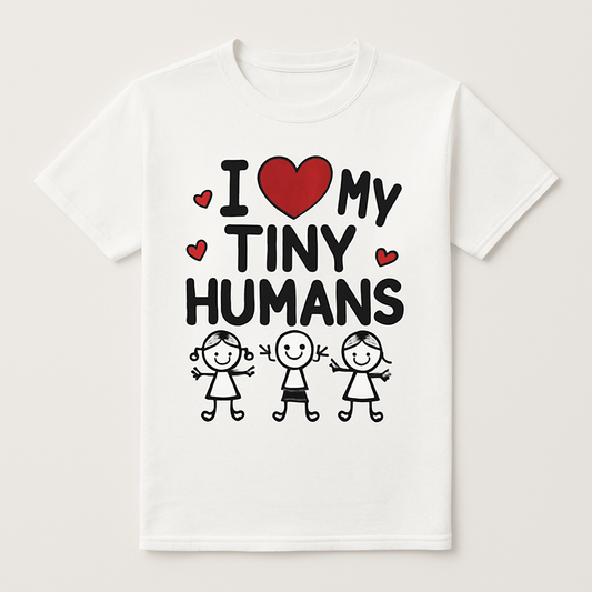I Love My Tiny Humans Teacher T-Shirt – Cute Stick Figure Kids, Heart Graphic, Gift for Educators, Preschool & Kindergarten Teacher Shirt Teacher%20Life%20prompt%209%20studio%20mockup.png
