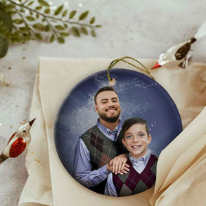 The Step Brothers Ornament,Personalized Ceramic Ornament Christmas Gifts For Dog Owners, Funny Pet And Owner Portraits Gift