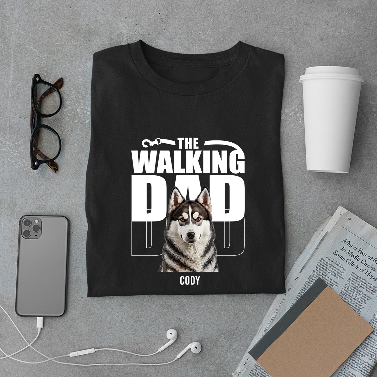 The Walking Dad - Personalized Custom Shirt