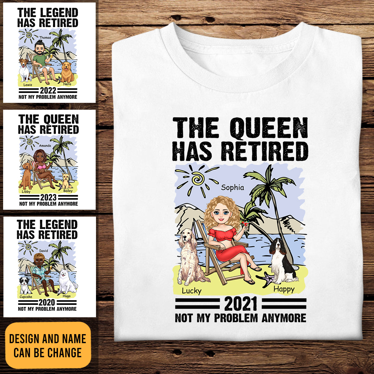 The Queen Has Retired - Personalized Apparel - Gift For Dog Lovers, Summer Vacation