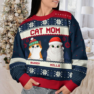 Merry Christmas, Cat Mom Cat Dad - Personalized Custom Unisex Ugly Christmas Sweatshirt, Wool Sweatshirt, All-Over-Print Sweatshirt - Gift For Cat Lovers, Christmas Gift Thumb4_5000x_702a19a3-0fe5-4dec-8b7d-ae97cd22a8a7.jpg