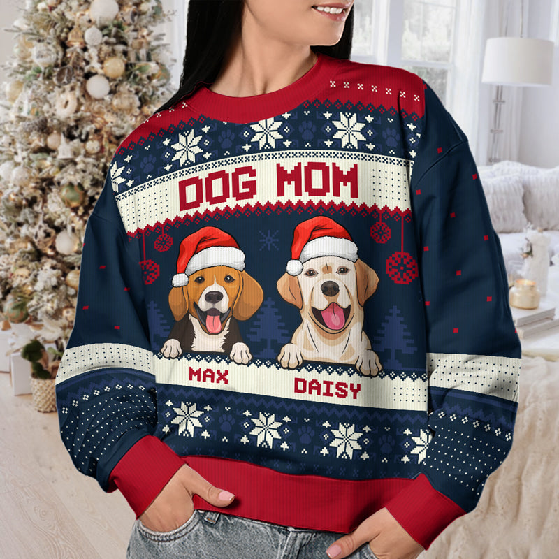 Merry Christmas, Dog Mom Dog Dad - Personalized Custom Unisex Ugly Christmas Sweatshirt, Wool Sweatshirt, All-Over-Print Sweatshirt - Gift For Dog Lovers, Christmas Gift Thumb4_5000x_2efac69e-1381-4b59-a3db-d24a6a149bd8.jpg
