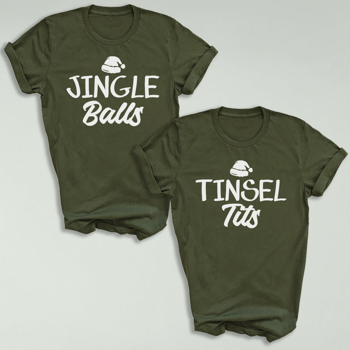 Jingle Balls & Tinsel Tits - Family Matching Christmas Couple Matching Shirt