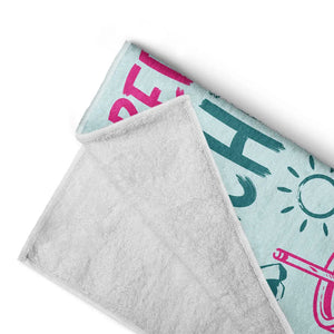 Tired Teacher Summer Club - Personalized Beach Towel