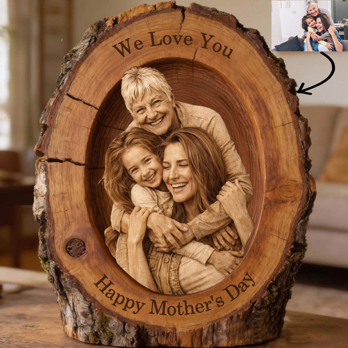 Personalized Wood Slice Photo - Picture Frame Top.png