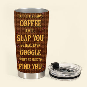Touch My Mom's Coffee - Personalized Custom Cat Photo Tumbler