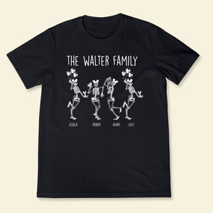 Dancing Skeleton Mousse Ears - Personalized Shirt - Gift For Family, Halloween