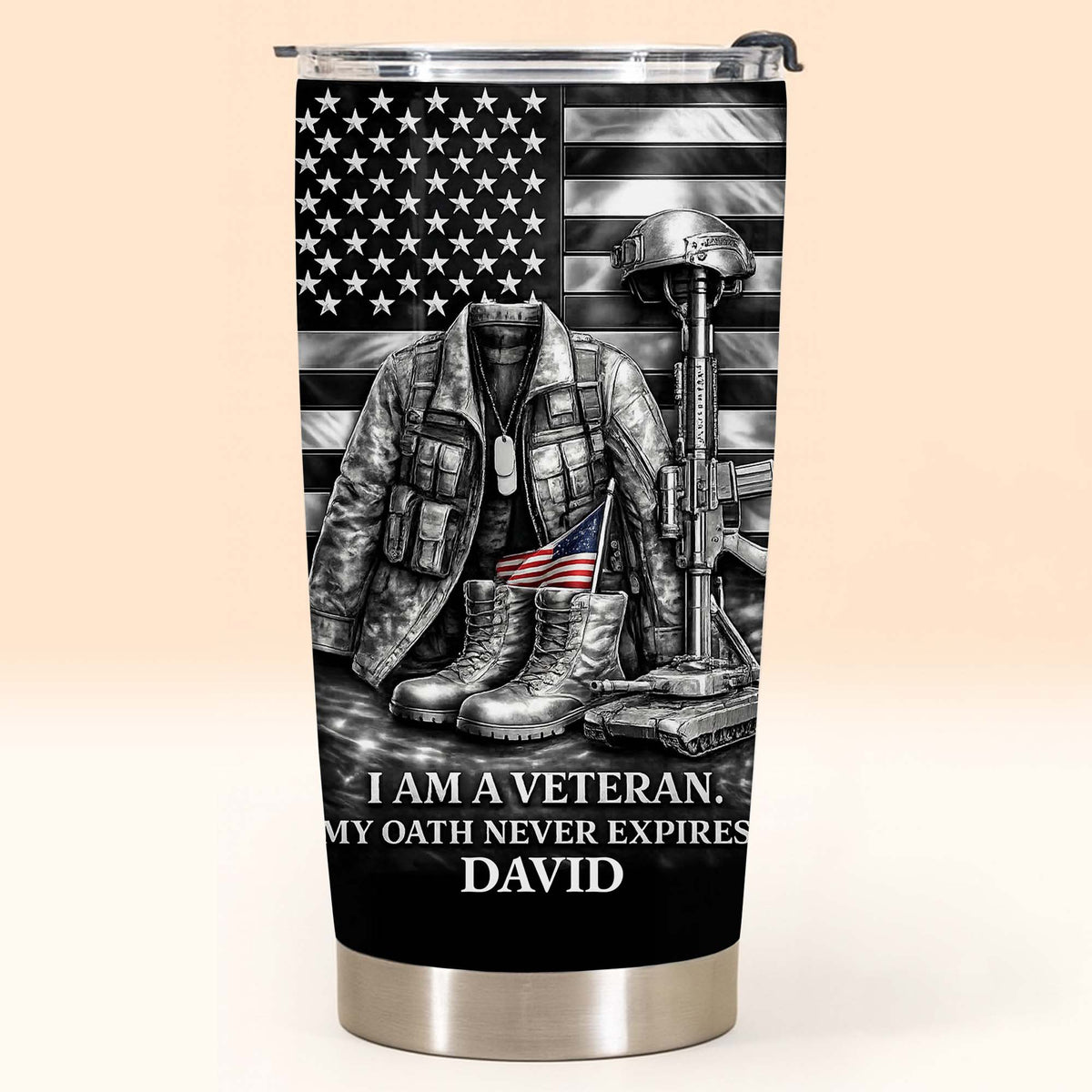 I Am A Veteran, My Oath Never Expires Tumbler, Gift For Veterans And Military
