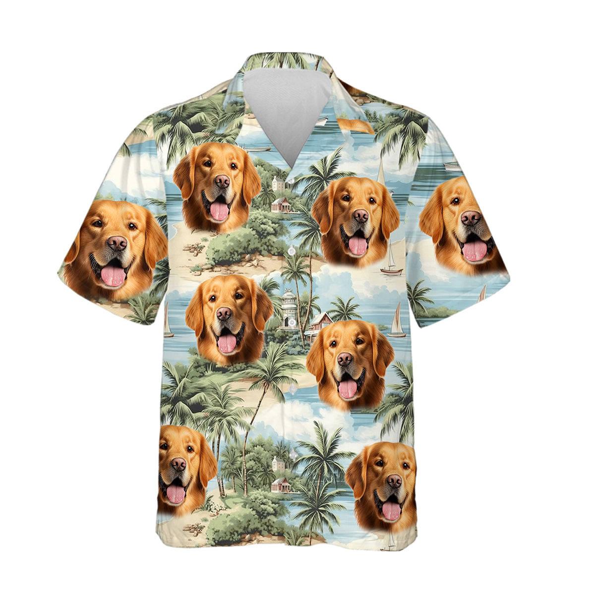 Vintage Buddy Shirt - Personalized Custom Dog Photo Hawaiian Shirt