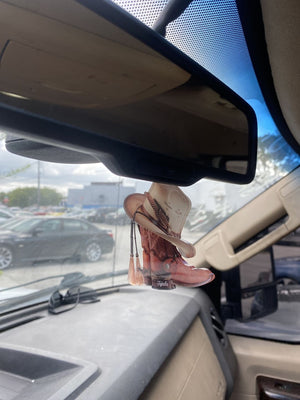 Personalized BOOTS AND HAT COWBOY Acrylic Car Ornament Christmas Ornament