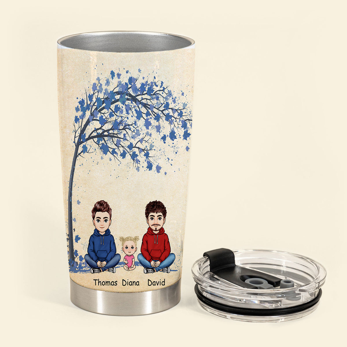 We Love You To The Moon And Back - Personalized Tumbler - Gift For Father, Father's Day