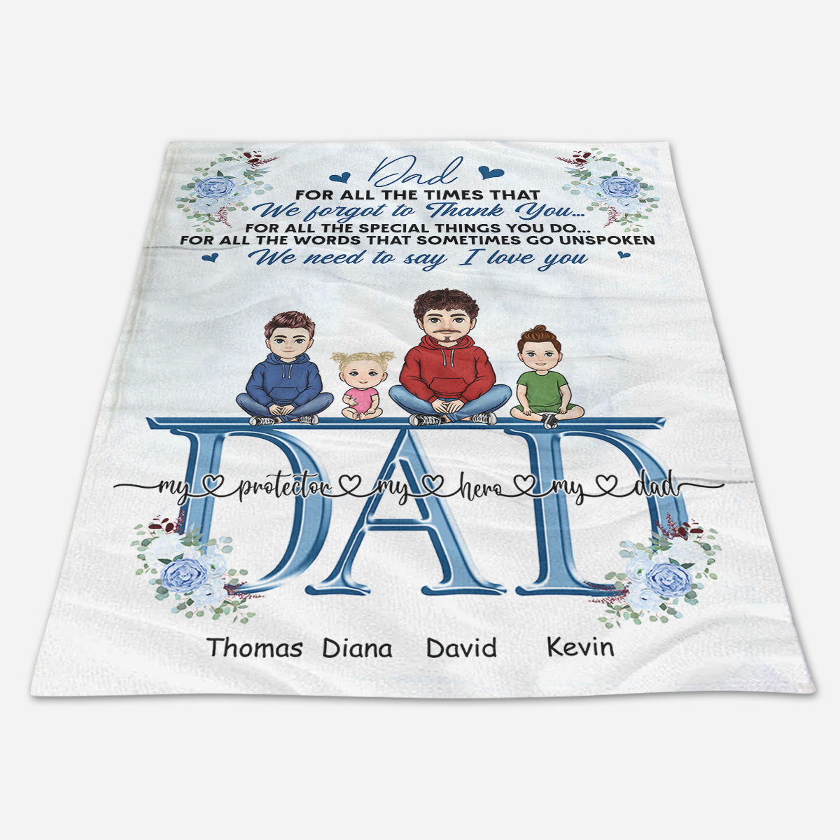 We Need To Say We Love You - Personalized Blanket - Gift For Father, Dad, Grandpa, Father's Day