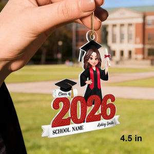 Class Of 2026 2027 3D Effect Senior - Personalized Acrylic Ornament - Christmas Gift For Senior