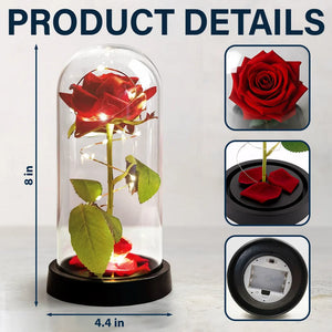 Wedding Couple - Personalized Everlasting Rose Dome Lamp