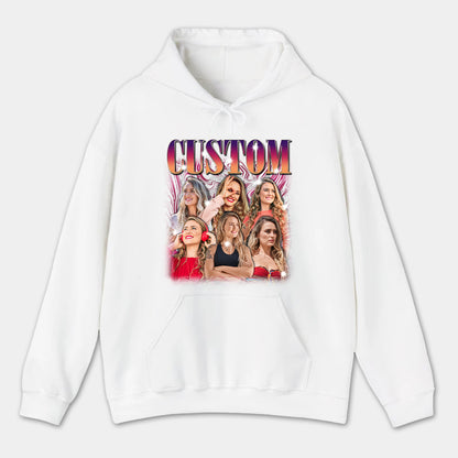 Custom Bootleg Rap Tee, Custom Photo - Vintage Graphic 90s Hoodie, 90s Style, Custom Photo Shirt, Gift For Girlfriend
