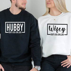 Wifey and Hubby Just Married - Personalized Apparel - Gift For Wife, Husband