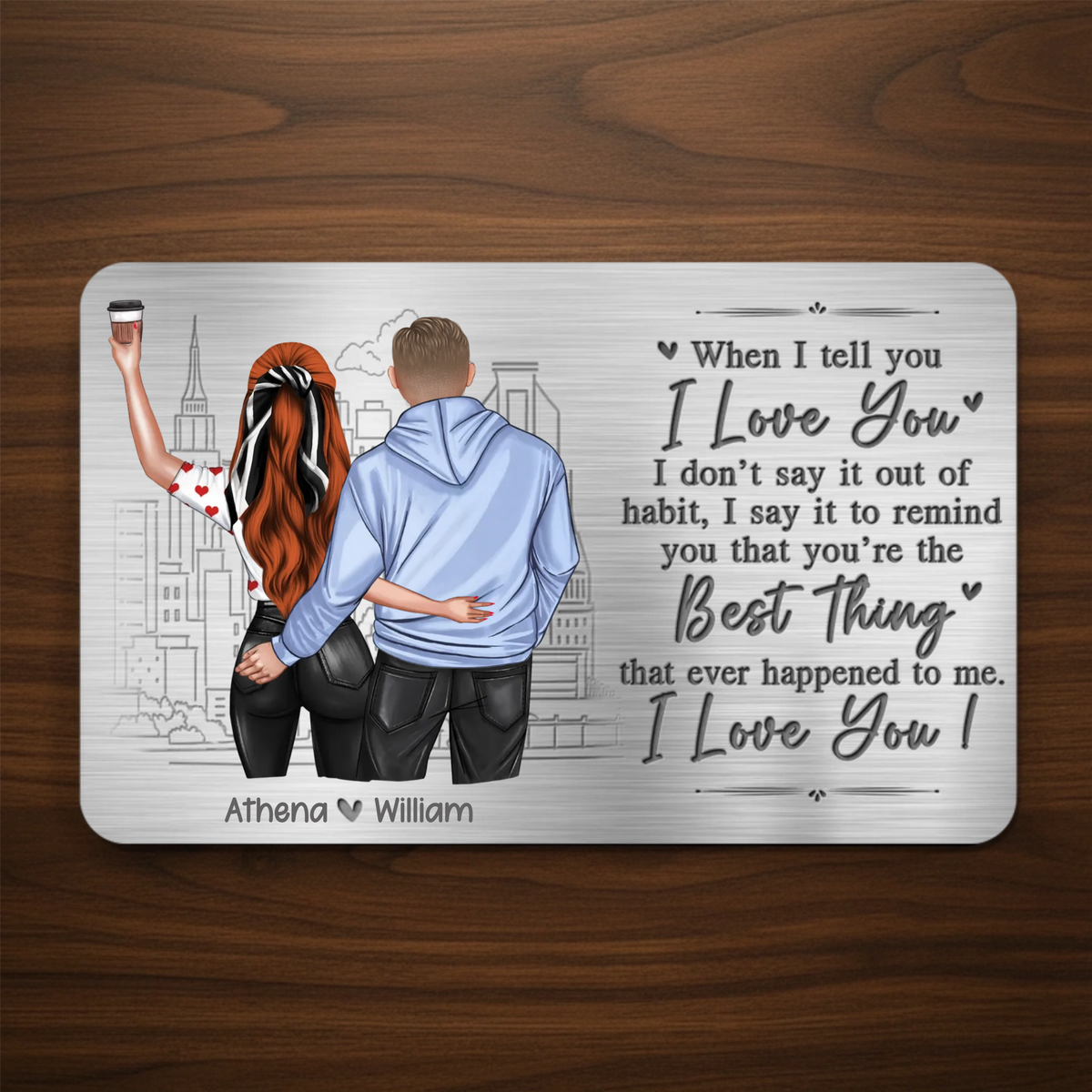 You're The Best Thing That Ever Happened To Me - Personalized Wallet Insert Card - Gift For Couple, Anniversary Gift, Valentine's Day Gift