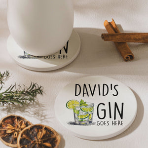 Your Drink Here - Personalized Ceramic Coaster