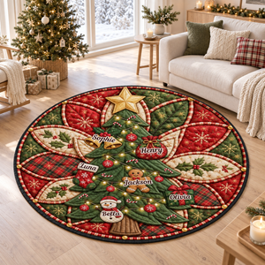 Our Christmas Tree - Personalized Quilted Carpet - Christmas Gift For Family, Home Decoration a00f94a8-881f-4668-b482-939545713a50-banner-1.png