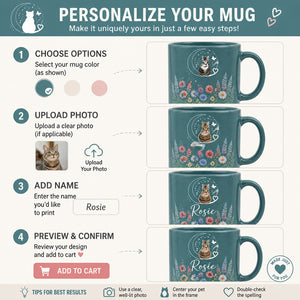 Personalized Cat Line Art Pottery Mug – Name with Wildflower Meadow - Personalized Pottery Mug a011f247-5466-484d-8850-b0b2666a00a2.jpg
