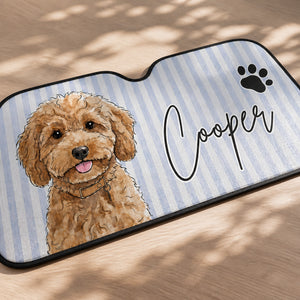 Custom Pet Portrait Auto Sun Shade — Name + Paw - Personalized Auto Sun Shade a027d5a4-6cf1-46c7-8273-fbcf155797d1.jpg