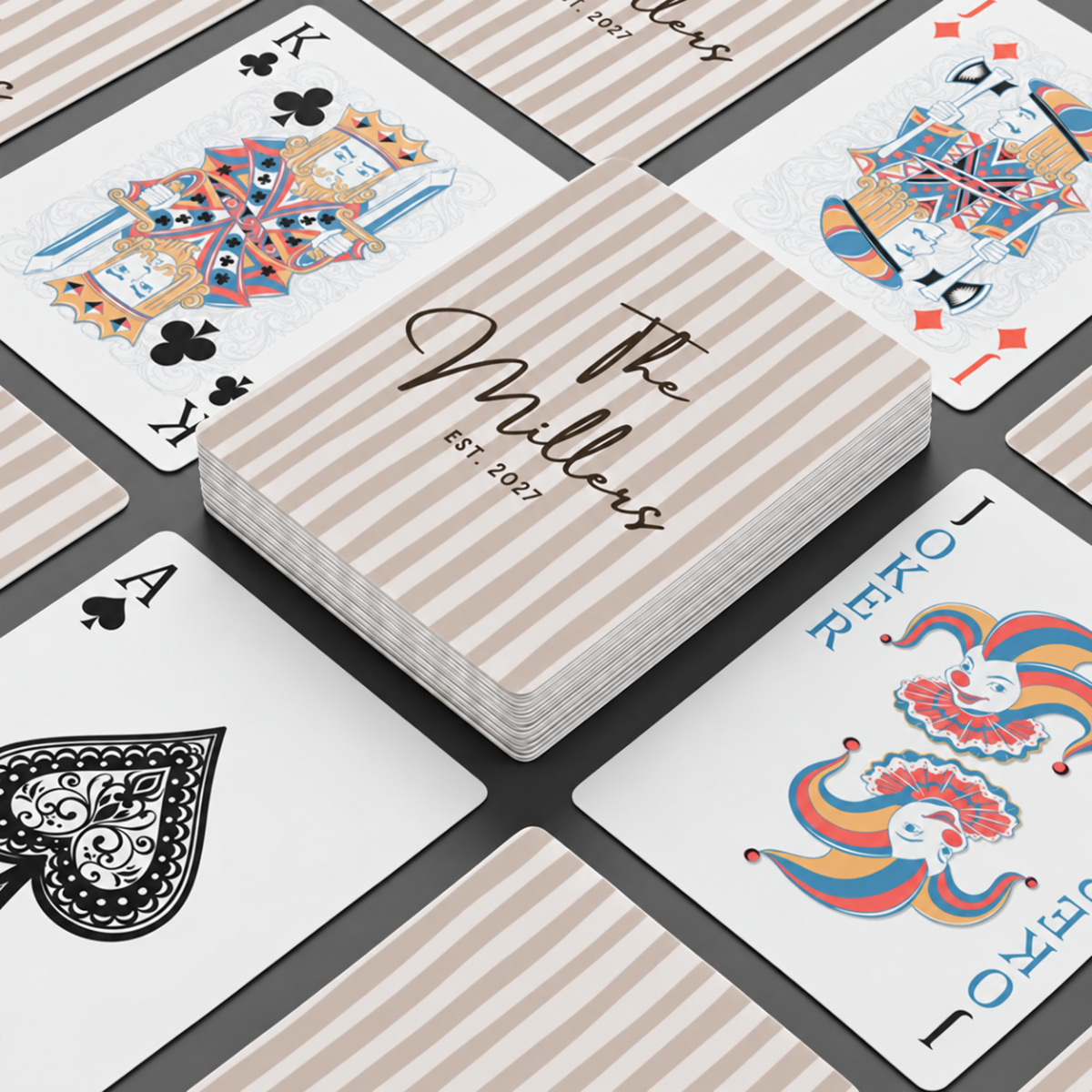 Personalized Family Name Playing Cards, Custom Last Name And Est Year Wedding Favor Decks, Wedding Gift For Couple, Special Gift For Friends a02a309e-a0fb-4928-ae79-c19403347745-3.png