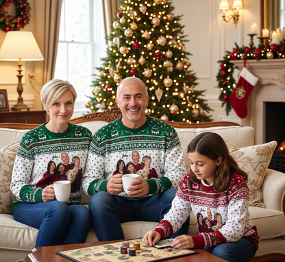 Personalized Family Photo Christmas Party Sweater ,Custom Name & Photo Ugly Xmas Sweater, Matching Holiday Outfit for Family and Friends a0362677-74ec-48b7-b5fd-eae721f814d1-3c3ee8ee-44aa-4b74-96b6-9bab889f0e8f.png