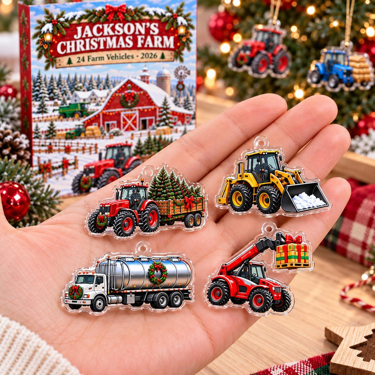 Personalized Farm Advent Calendar 2026, Tractor Christmas Countdown, Farm Vehicle Ornaments, Custom Name Gift for Boys and Tractor Lovers a03b0896-5abc-45b0-8a4a-c6d6e3bbb8dd-il_1588xN.8649052483_6exw.jpg