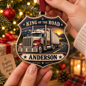 Personalized Truck Driver Christmas Gift - Custom Name King Of The Road Ornament a03ce0b8-eb10-4235-b87c-d3983952c3fc-Image-Sep-23-2026-10_34_45-AM-3-.png