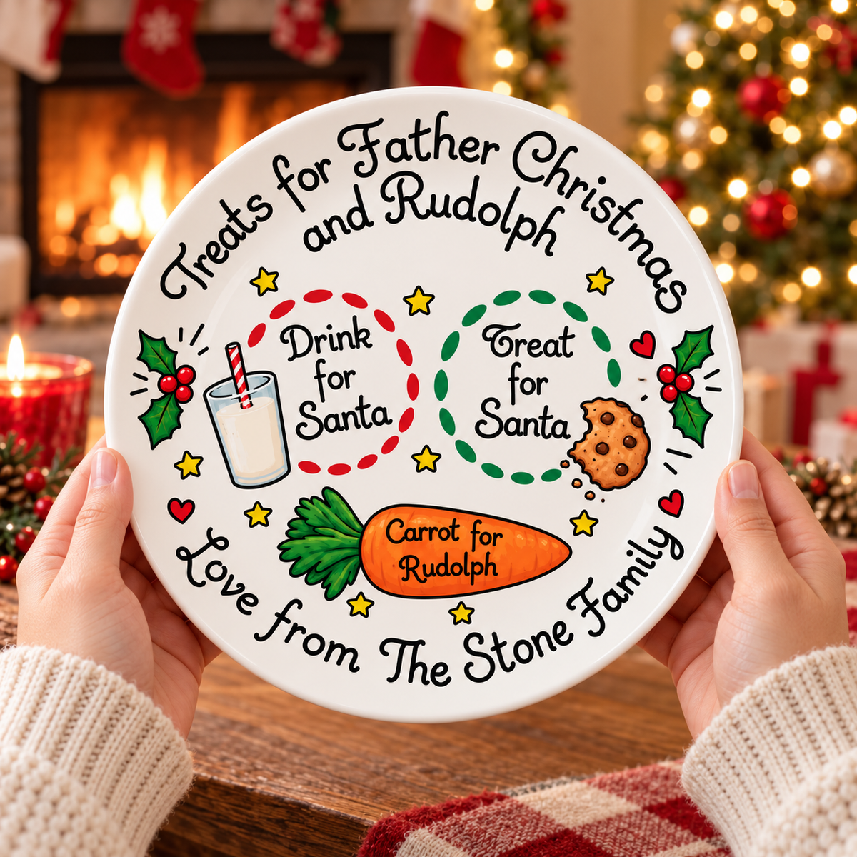 Treat For Santa and Ruldoph, Personalised Christmas Eve Santa Plate, Housewarming Family Gift a049d1c7-17ad-4aa3-b448-d11ea3059f79-banner-2.png