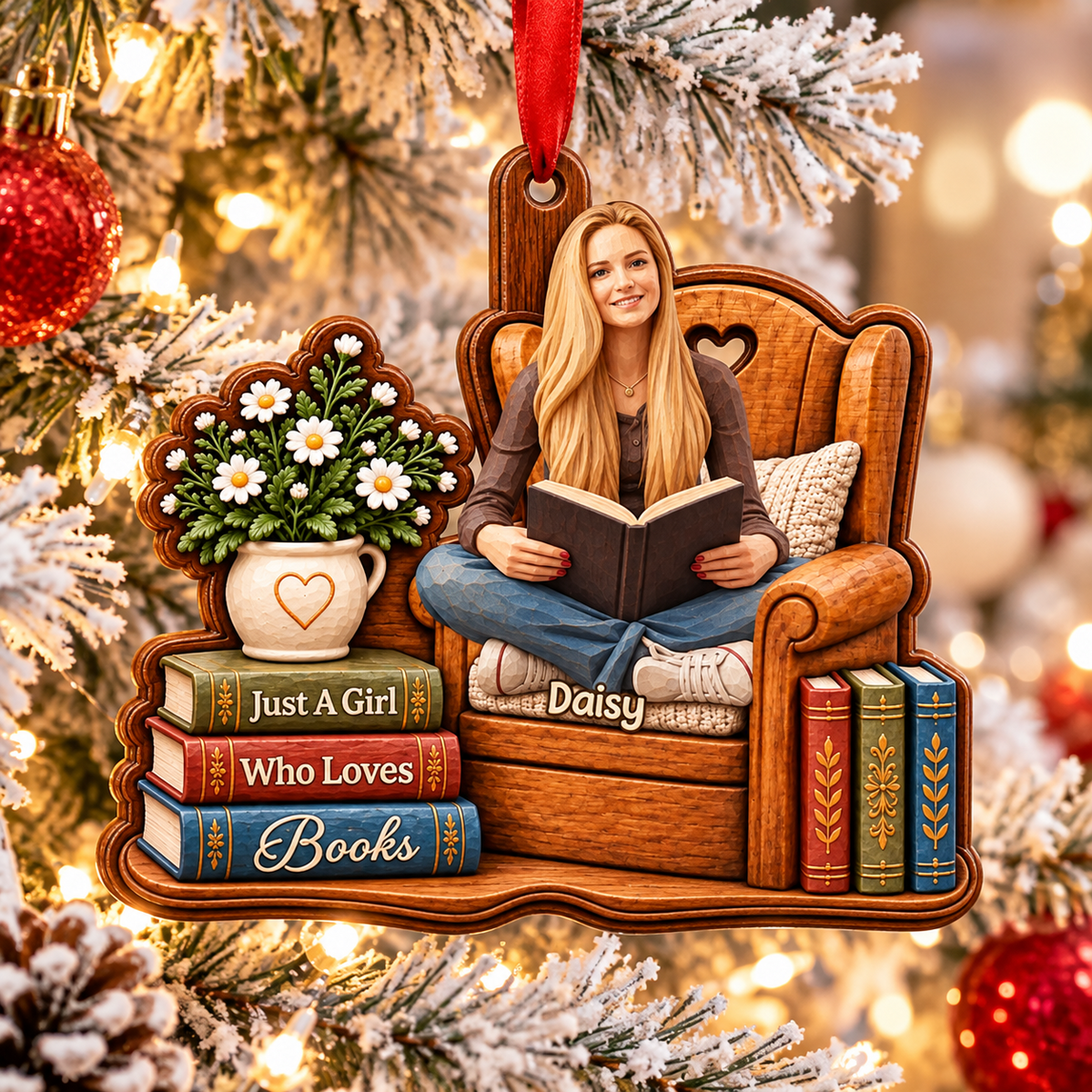Custom Photo Wood Sculpture Effect Just A Girl Who Loves Books Bookish Gifts For Book Lovers - Personalized Custom Shaped Wooden Ornament a054ab56-71f3-4aa0-9514-652fb224afa1-chatgpt.png