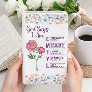 God Says I Am Custom Name- Personalized Ceramic Book Vase a0620932-5c9d-4927-b575-230cf57b6956-mk1-1-.jpg