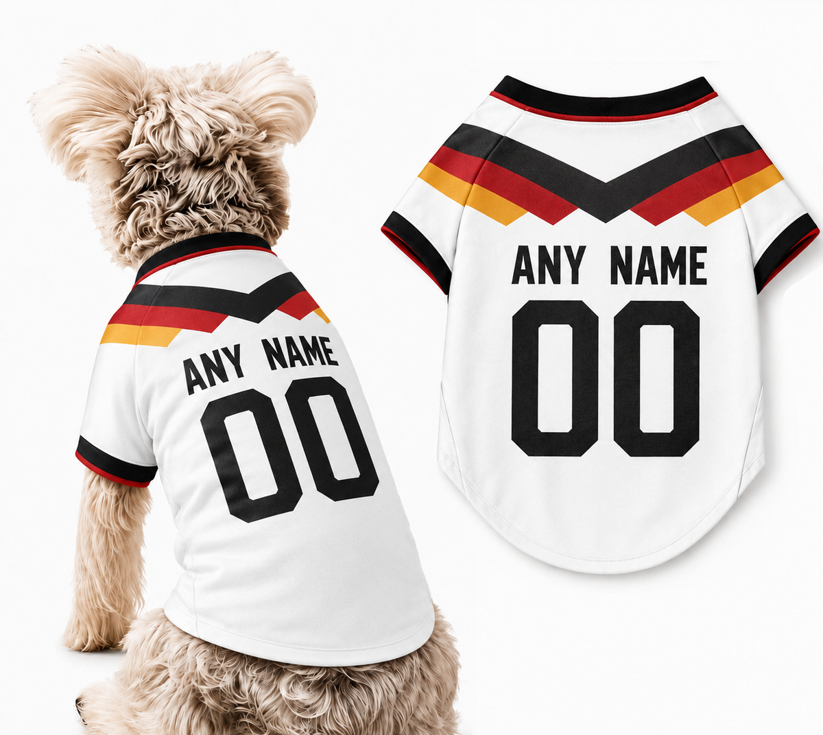 Germany Dog Tshirt 2026 World Cup Pet Clothes Jersey Style Custom Name and Number Pet Clothes Gifts