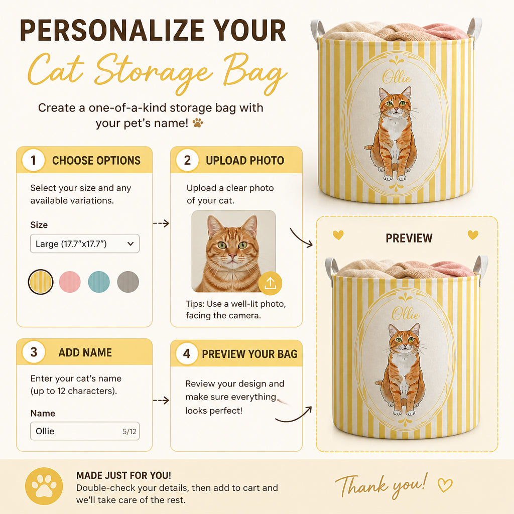 Custom Pet Portrait Laundry Hamper – Watercolor Cameo Wreath - Personalized Storage Bag a075e45c-d2f9-4259-a756-78e0bec11d64.jpg
