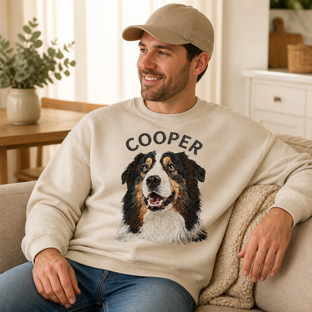 Custom Pet Portrait Name Crewneck Sweatshirt - Personalized Sweatshirt a0876f58-7934-4aec-ba13-0d5118302059.jpg