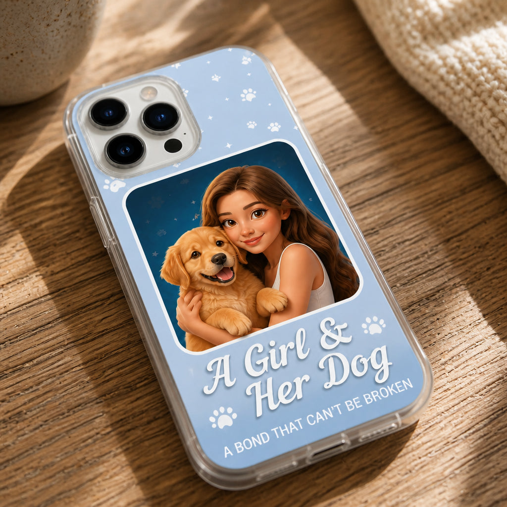 A Girl & Her Pet – Photo-to-Cartoon Custom Phone Case - Personalized Phonecase a087f35b-7363-4ff4-b43c-c5f6d073f4a5.jpg