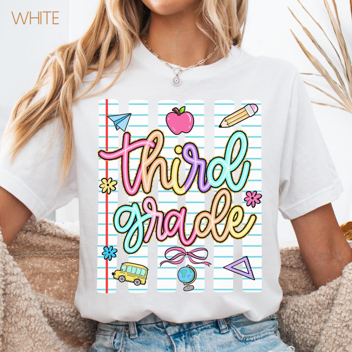 Striped Neon Third Grade Teacher Shirt, Back To School Gift, 3rd Grade Tshirt, Elementary School Tee, Teacher Appreciation Gift a0913207-4e2c-48c4-99cd-4edd0a0626d0-7.jpg